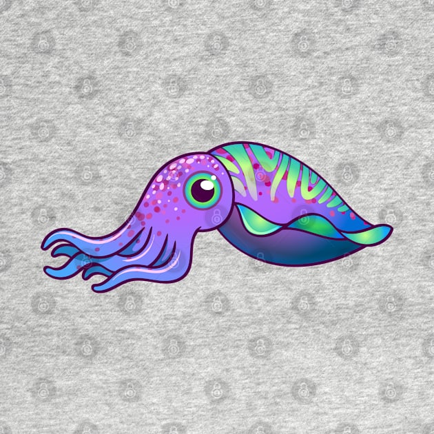Cute Cuttlefish Fantasy cartoon character design by tomodaging
